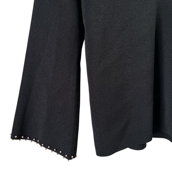 Sigrid Olsen black long sleeve blouse - Picture 3 of 4